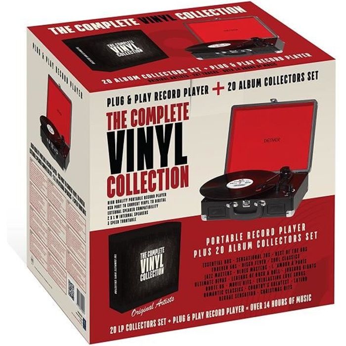 Denver Vpbo2001 Platine Vinyle 20 Albums 3 Vitesses De Rotation 2 Haut Parleurs Integres Port Usb Platine Vinyle Avis Et Prix Pas Cher Cdiscount