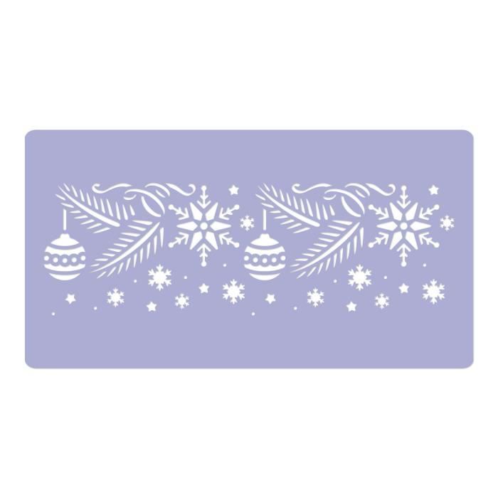Pochoirs De Noël Réutilisables - 7 Motifs (Père Noël, Sapin, Flocons...) - Pour Vitres, Murs, Cartes Et Déco DIY