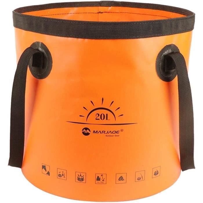 Neinkie Conteneur d'Eau Pliable avec Robinet, Transporteur d'Eau de Camping pour Extérieur Randonnée Sac à Dos & Kit de Survie, Cantine d'Eau Pliable Portable 5/10/15L Sac Seau d'Eau