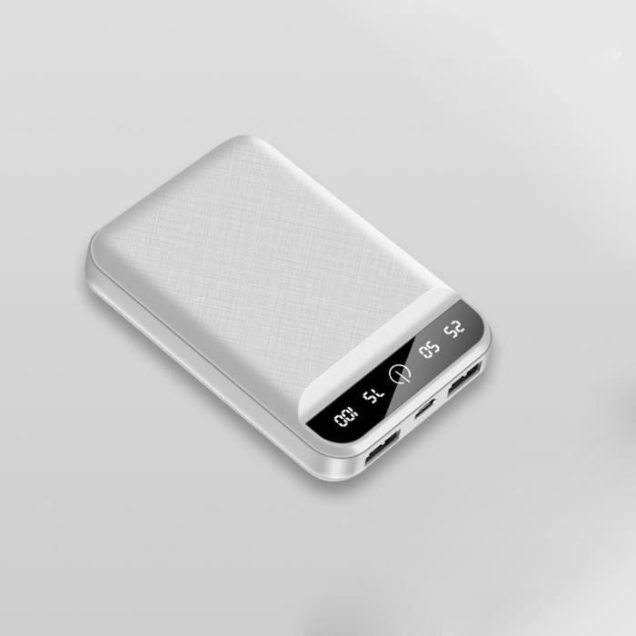 Noir Xnuoyo Mini Portable Power Banks 10000mAh Chargeur Batterie Externe avec Type-C Entrée 
