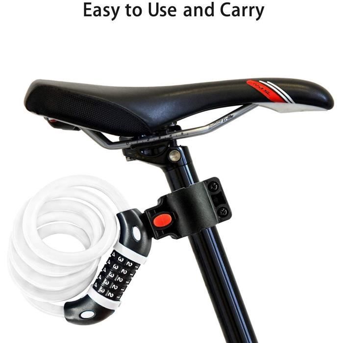 Antivol Velo Cadenas de velos Long 120cm x 12mm C ble Antivol pour
