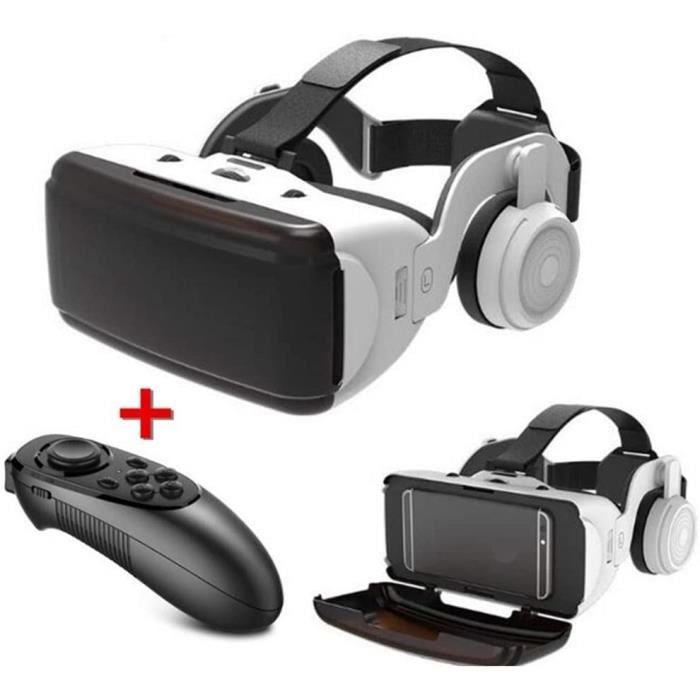 appareil réglable de haute qualité avec poignée Compatible avec les smartphones Pour films 3D VR distance de pupille et mise au point réglables. TARTIERY Casque de réalité virtuelle VR 