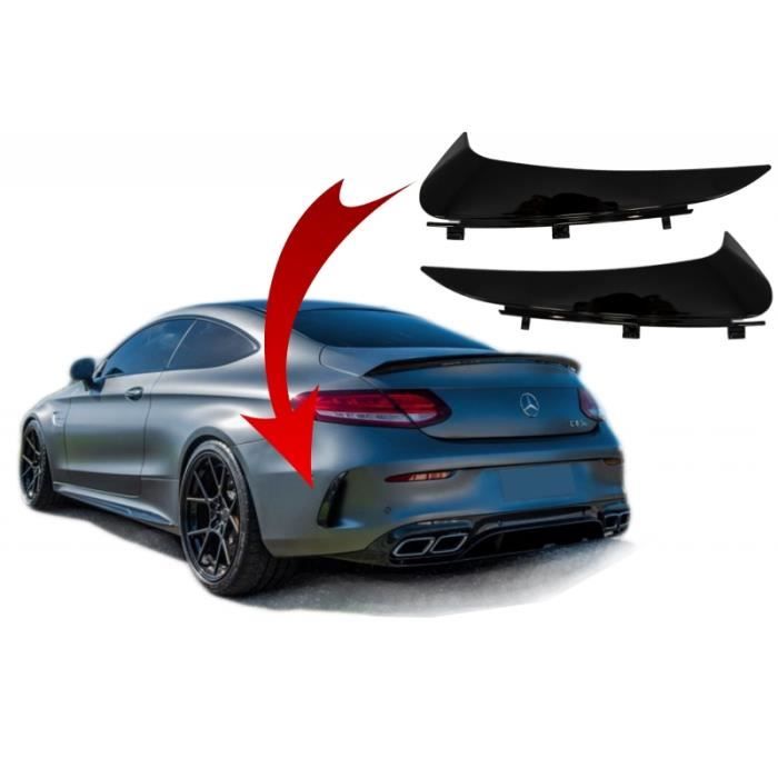 Pare-chocs Flaps Côté Fins pour Mercedes C C205 A205 14-18 Coupe Cabriolet Noir ligne AMG ou AMG pare-chocs