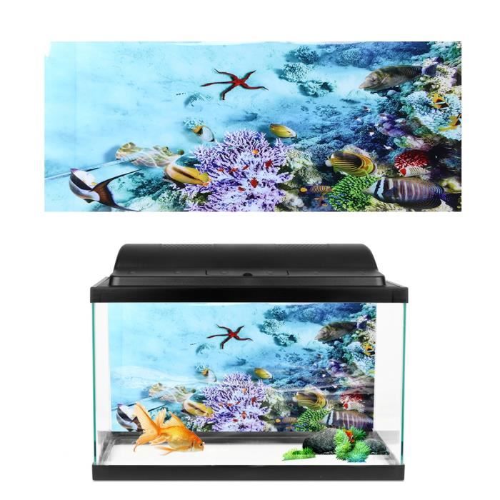 Affiche de fond peinture décorative PVC autocollant paysage Image pour aquarium Fish Tank (61x30cm)-ALI