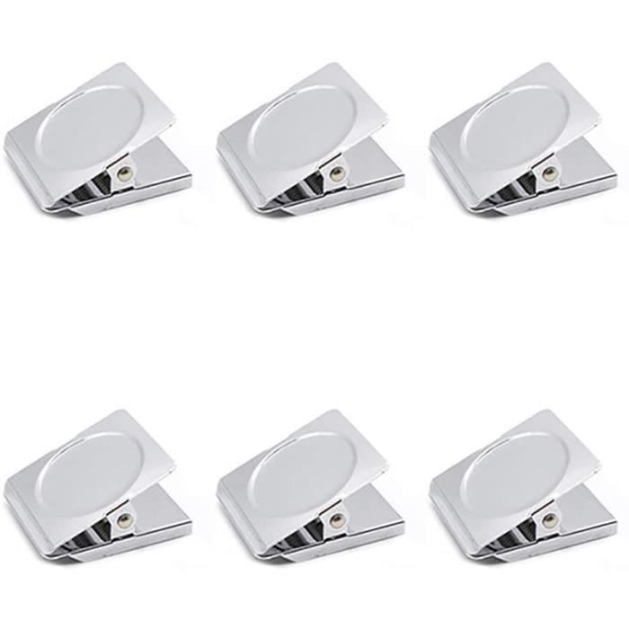Clips Rond Lot de 6 clips magnétiques carrés en métal en acier inoxydable pour ...
