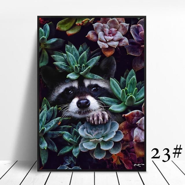 Tableau Animaux Lapins Peinture à L'huile Sur Toile - Déco Murale Art Moderne