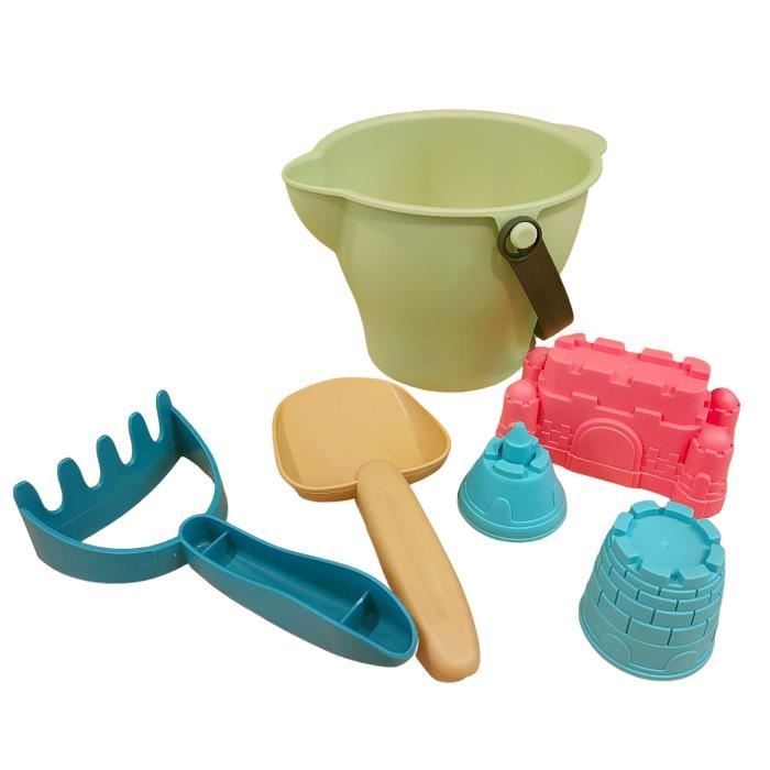 Seau Pelle Plage Kit 14 Pièces Jouets Plage - Seau, Pelles, Moules Animaux - Sac Filet Inclus - Enfants 2-6 Ans Giochi Da Giardino Per Bambini