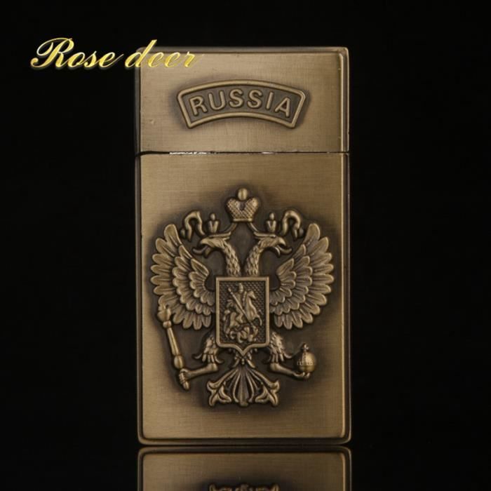 Briquet Métallique Vintage Sim Luxe - Rechargement Gaz - À Restaurer