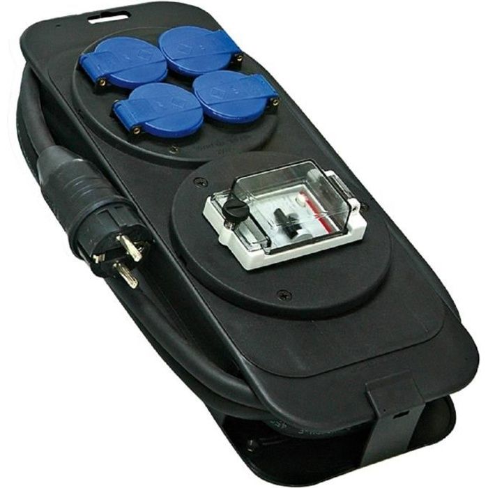 Console Multiprises Avec Disjoncteur Differentiel