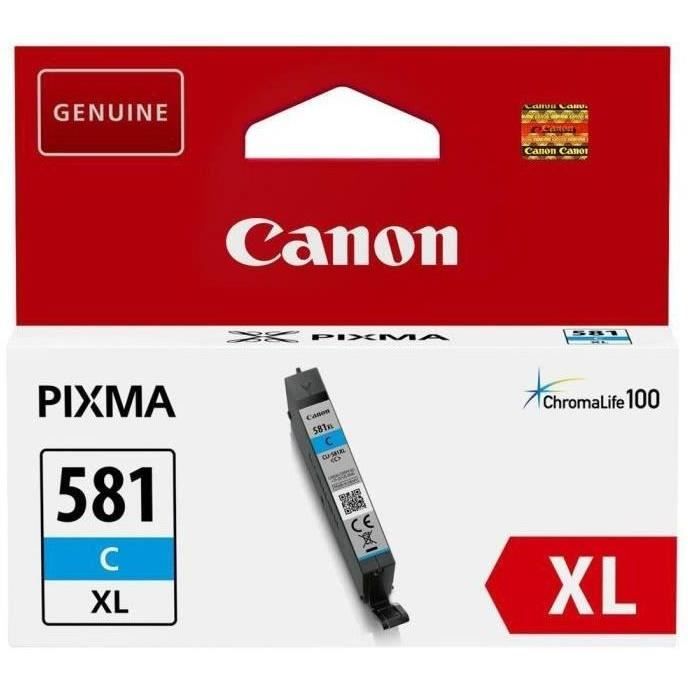 CANON Cartouche dencre CLI-581C XL grande capacité Cyan (CLI581XL)