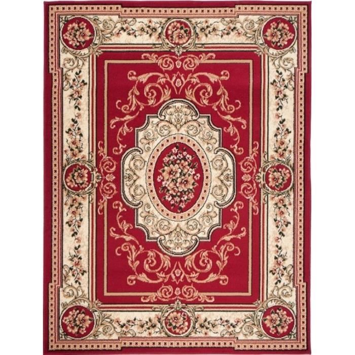 Carpeto Rugs Tapis de salon Oriental Design 160 x 220 cm rouge