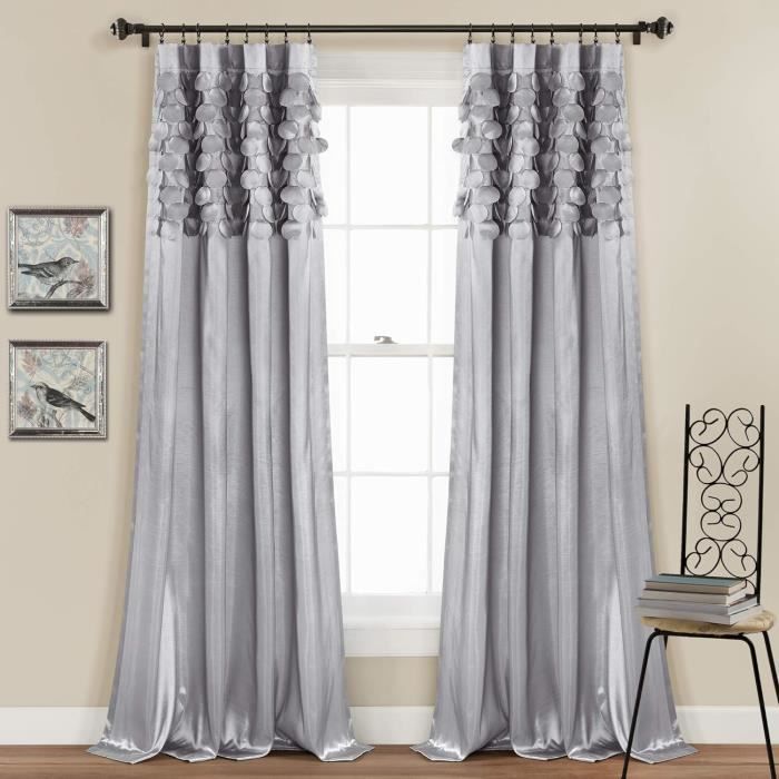 Tenda da doccia con nappe in stile bohémien, in tessuto di lino, decorazione per il bagno, 182,9 x 213,4 cm (quadri bianchi su sfondo blu