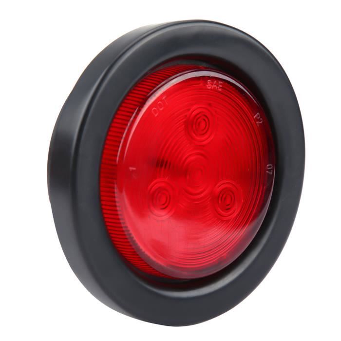 Lot de 8 feux de gabarit arrière LED rouges 12 V pour camion, remorque