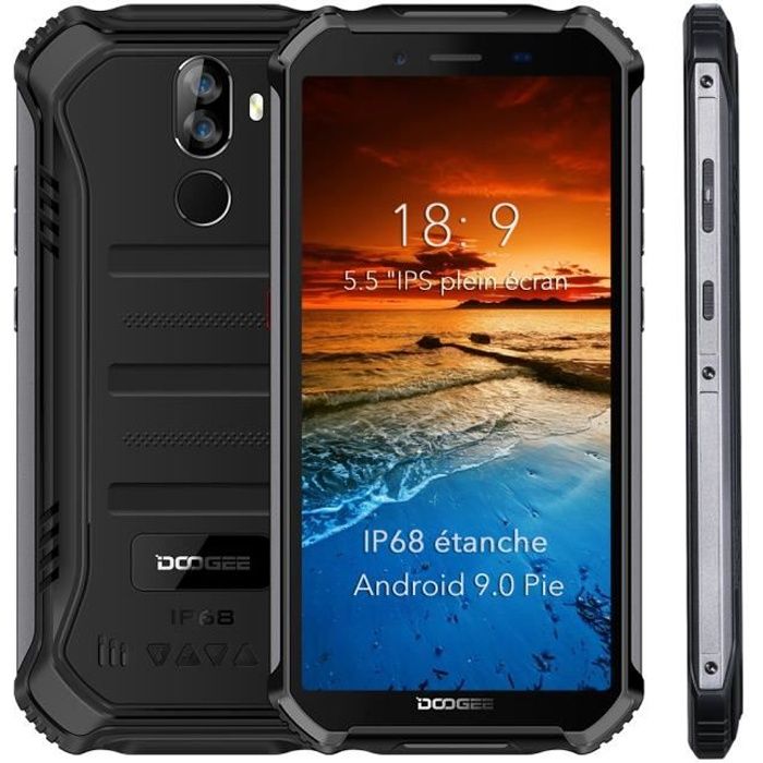 Vente Téléphone portable Smartphone Pas cher Etanche Incassable DOOGEE S40 lite 5.5“ Téléphone mobile 5.5" 4650mAh Batterie 16Go Android 9.0 - Noir pas cher Vente Téléphone portable Smartphone Pas cher Etanche Incassable DOOGEE S40 lite 5.5“ Téléphone mobile 5.5" 4650mAh Batterie 16Go Android 9.0 - Noir pas cher
