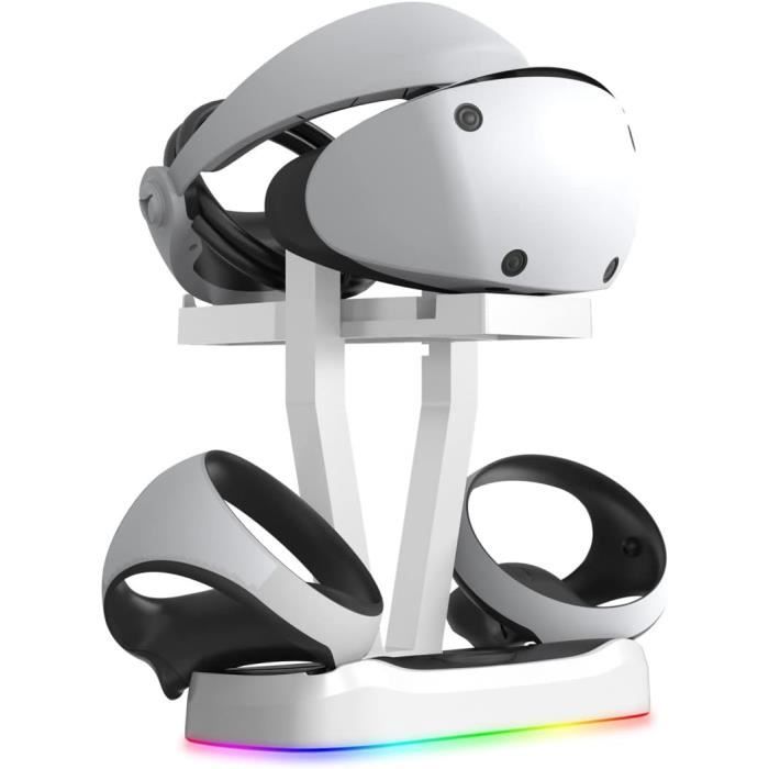 Support Casque PlayStation 3 En 1 Avec Chargeur USB-C Et éclairage RGB - Licence Officielle