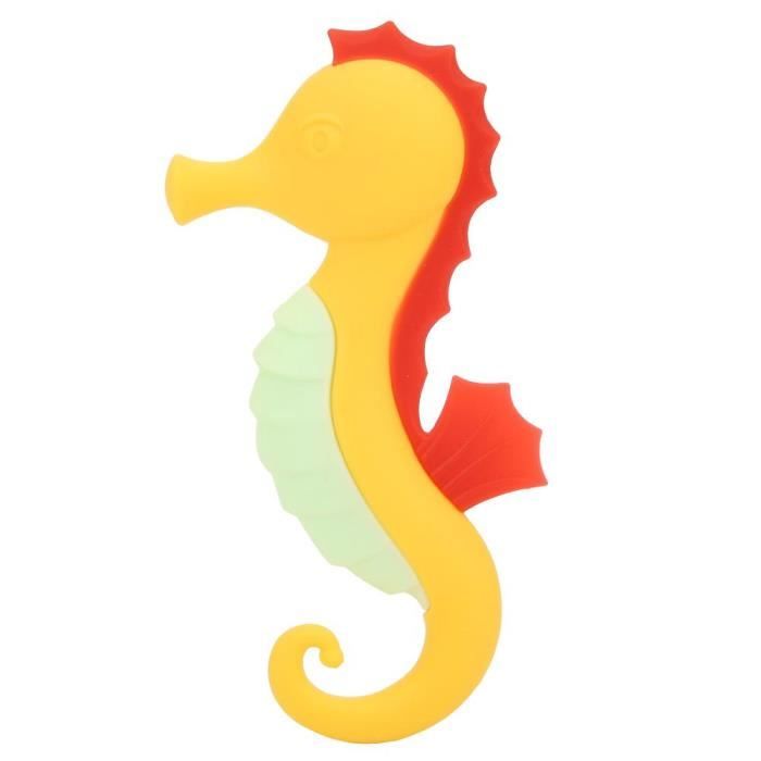 Table Activite Hippocampe Bebe Silicone Anneau De Dentition Motif De Bande Dessinee Enfants Bebe Jouet De Dentition Jaune Cdiscount Jeux Jouets