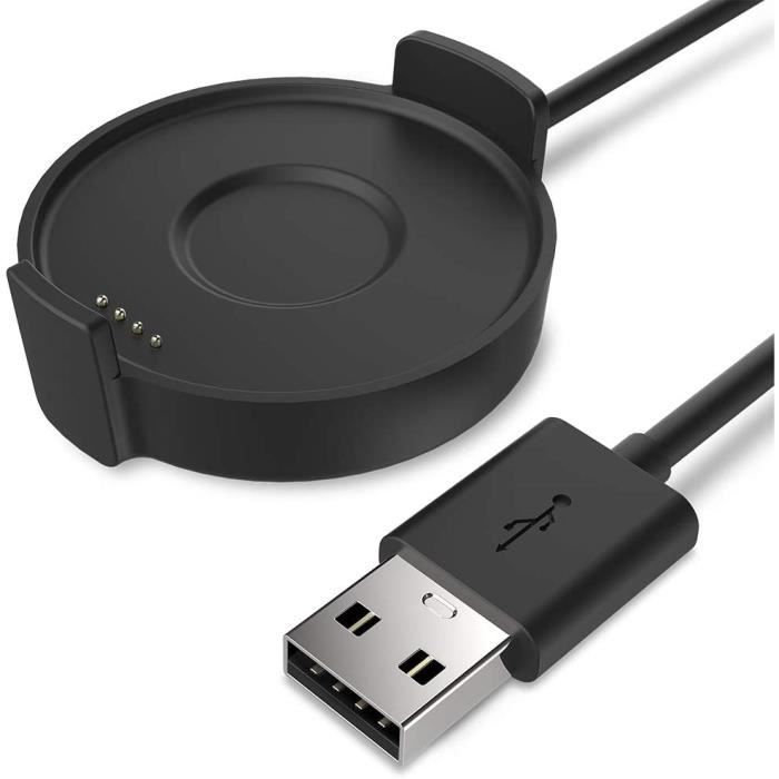 Chargeur EURO MEGA pour TicWatch Pro 2020 Smartwatch - Câble de haute qualité pour une charge stable