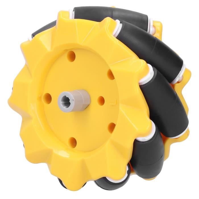 Fafeicy Roues Mecanum 80mm (Paire) – Omnidirectional Pour Robot Intelligent, Voiture RC Bricolage, Mouvement Latéral Et Rotation 360°