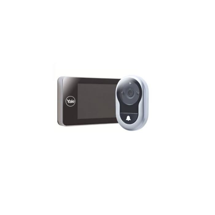 Judas numérique Premium FICHET - caméra infrarouge extérieur et détecteur mouvement - Blanc - 14 mm - Métal