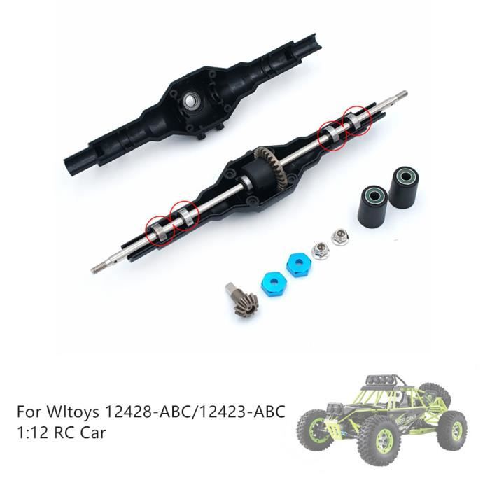 Fasizi – Boîte De Vitesses D’essieu Arrière En Métal Pour WLtoys 12428/12423 – Pièce Améliorée Pour RC 1/12
