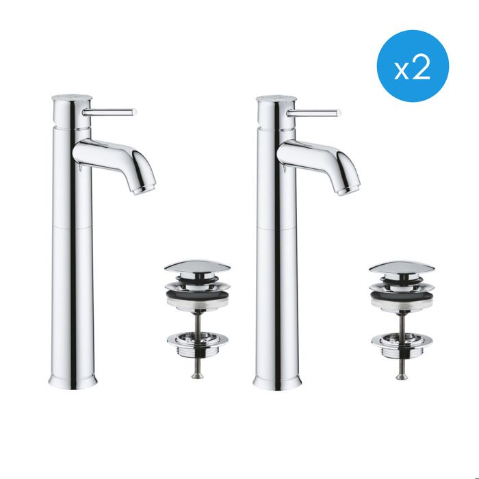 Grohe Start Classic Lot de 2 mitigeurs monocommande lavabo taille XL (23784000-DUO)