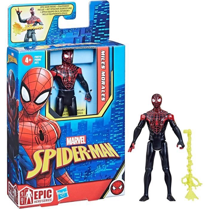 Figurine articulée Spider-Man Epic Hero Series - HASBRO - Miles Morales -  10.2cm + Accessoires - Blanc - Cdiscount Jeux - Jouets