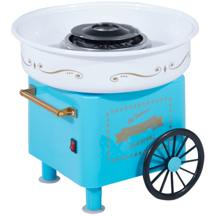Machine barbe à papa professionnelle 450 W design chariot de carnaval