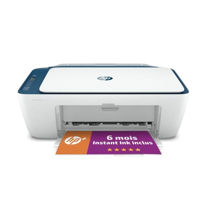 HP DeskJet 2721e Imprimante tout-en-un Jet d'encre couleur Copie Scan - 6 mois d' Instant ink inclus avec HP+