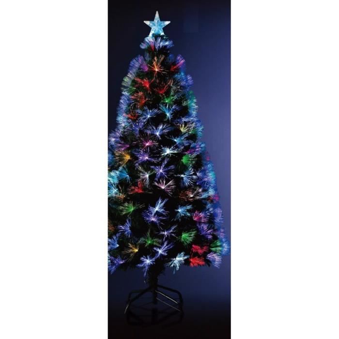 Sapin vert 120cm lumineux fibres optiques Cdiscount Maison