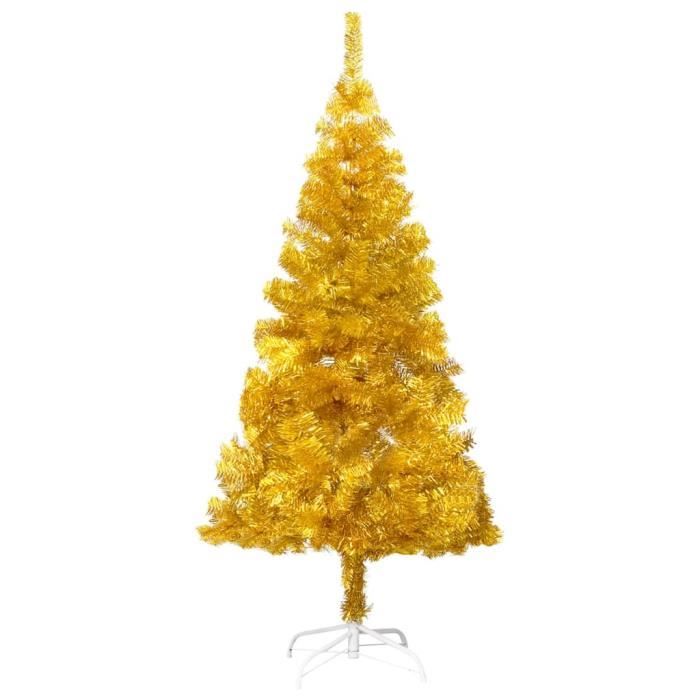 LE SHOP Sapin de Noël artificiel avec support Doré 180 cm PET 130113