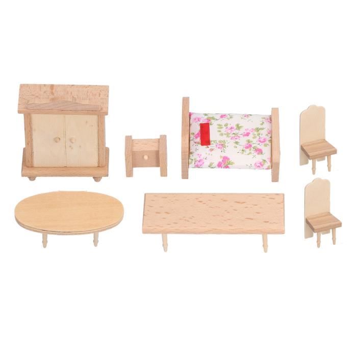 Small Foot – Chambre à Coucher En Bois Pour Maison De Poupée (dès 3 Ans) – Set De 9 Meubles