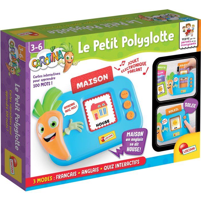 Jeu Éducatif Bilingue Parlant Carotina Le Petit Polyglotte – 100 Mots Français Anglais - vue 4