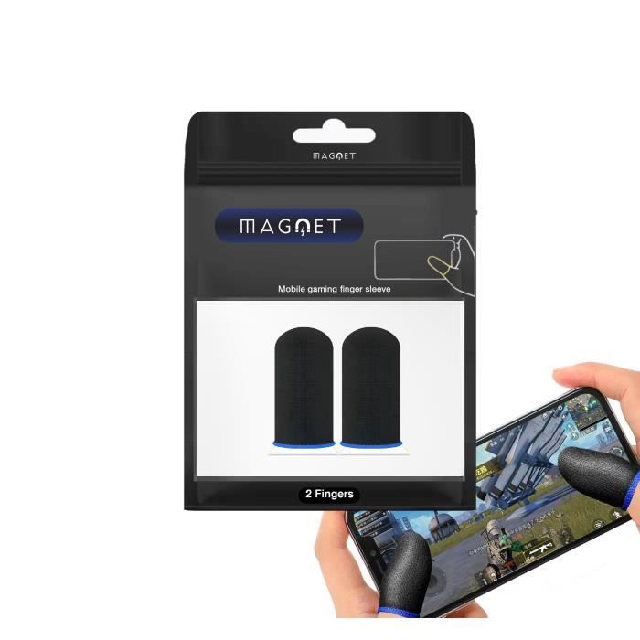 Magnet - Lot 2 Manchon Doigt Gaming Finger - Écran Tactile Optimise Tir, Touché et Visée Sensibles