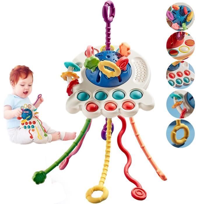Jouet Bébé 3 Mois – Anneau De Dentition Lapin En Silicone Sans BPA – Hochet Sensoriel Montessori – Idée Cadeau Naissance – Vert Olive