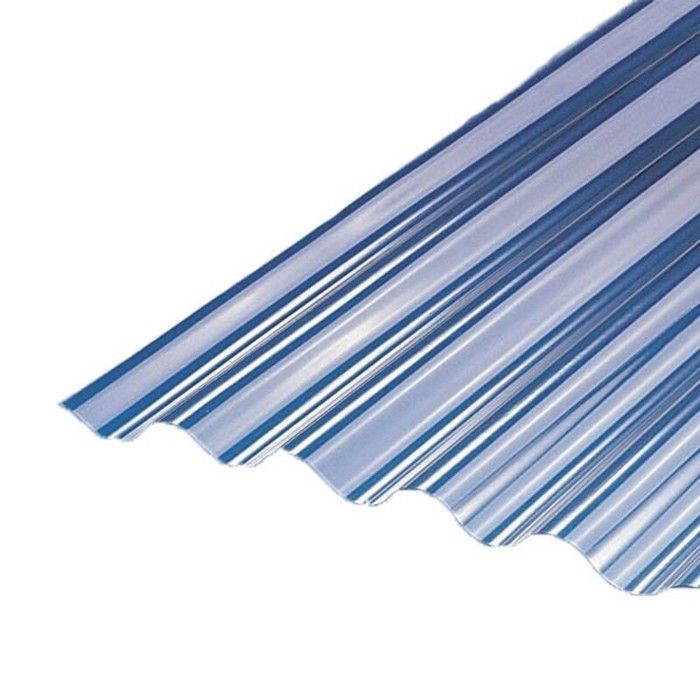 Tôle Ondulée Transparente Occasion Plaque Pvc Micro Ondulation L 2 M L 75 Cm Transparent