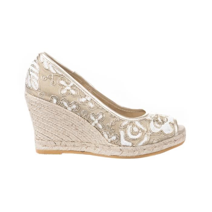 espadrille femme doré
