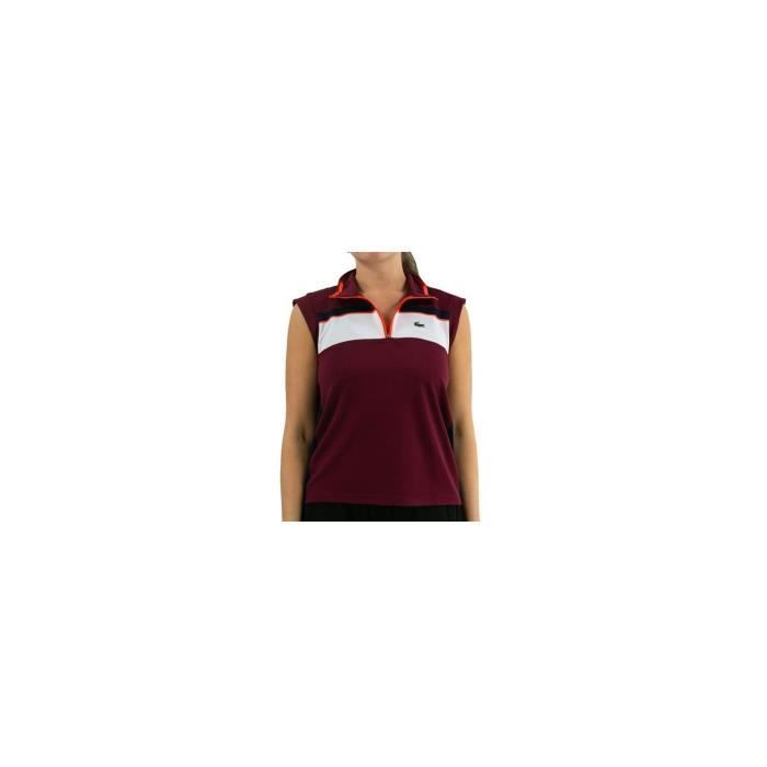 Polo lacoste online femme bordeaux