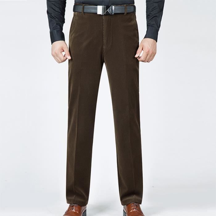 Pantalon Homme de Marque LEOCLOTHO Kaki-kaki Style Affaires