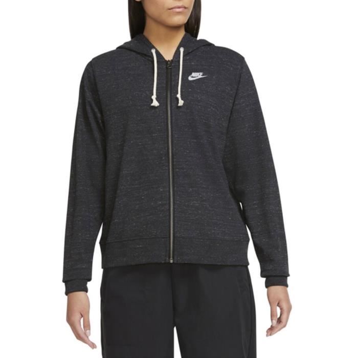 W Nsw Gym Sweat Zip Femme NIKE Taille M Couleur NOIR Noir