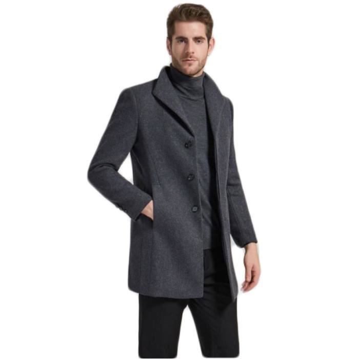Trench homme fashion style XL Gris gris Cdiscount Pret a Porter
