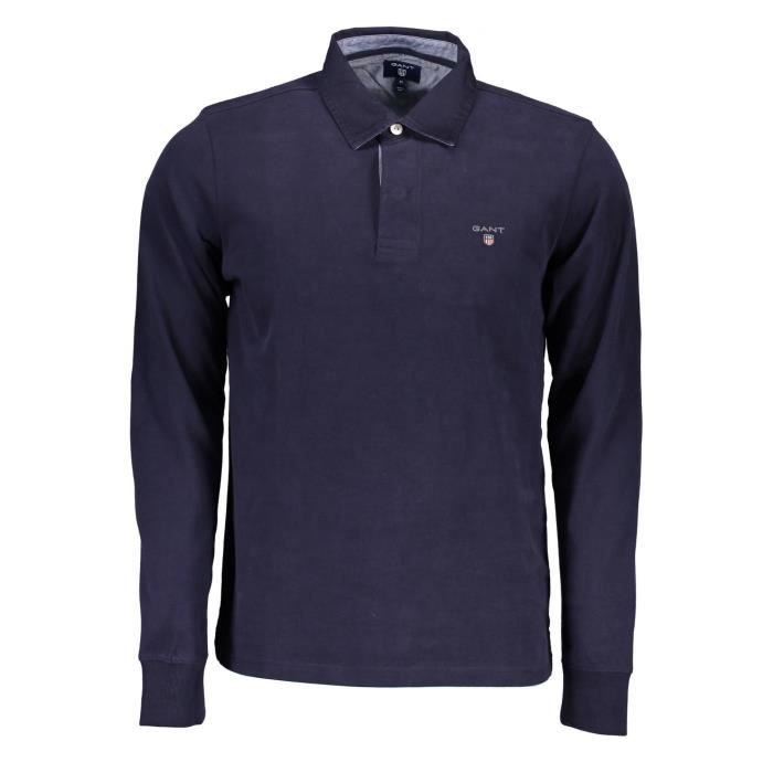 GANT Polo avec les manches longues Homme Blu - Cdiscount Prêt-à-Porter