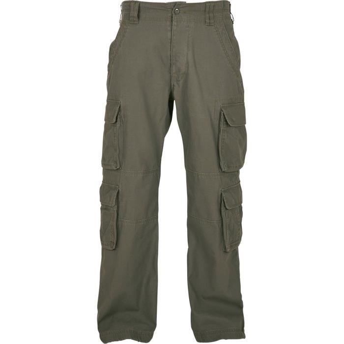 Pantalon cargo BUILD YOUR BRAND 1003 Vintage Multipoches Vert  olive
