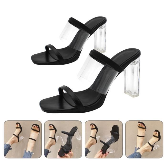 chaussures transparentes talons