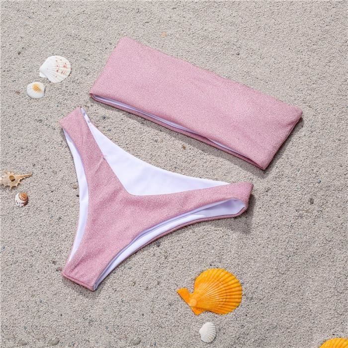 Maillot De Bain Bandeau Femme 2 Pieces Maillot De Bain 2 Pièces