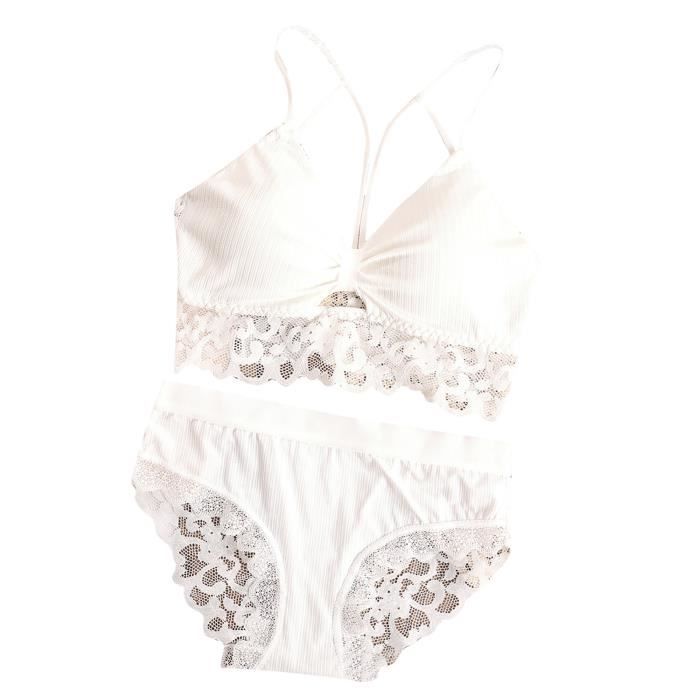 Ensemble Lingerie Soutien-gorge Push-up + Shorty - Taille 80B, Couleur écru, Marque H.nathalie, Neuf