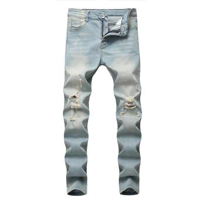 Pantalon hotsell déchiré homme