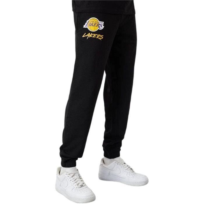 pantalon de survêtement - new era - la lakers nba script - homme - noir - indoor - basket-ball