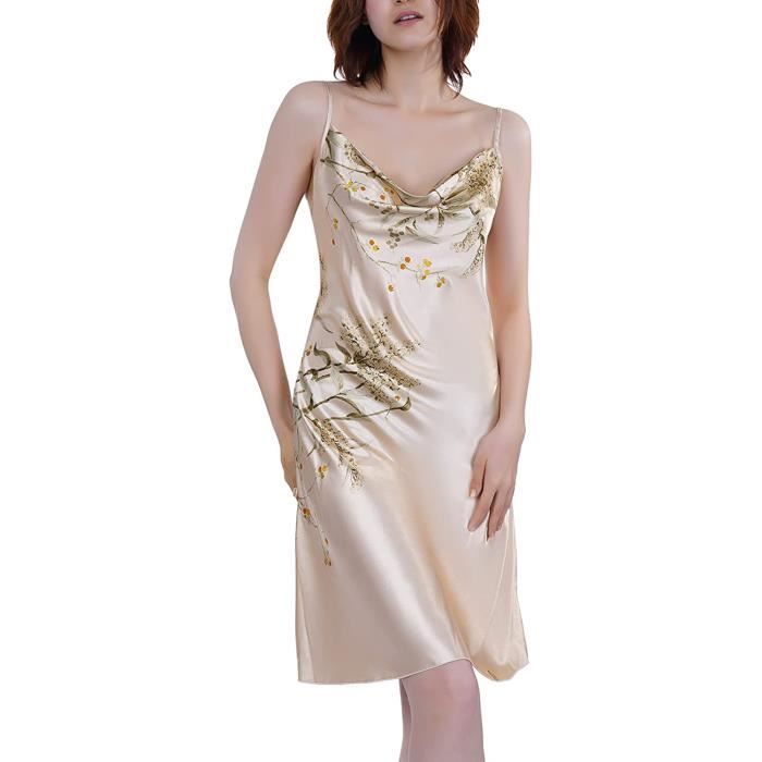 Satin Chemise De Nuit Femme 2020 Satin Nuisette Pour Femme Grande