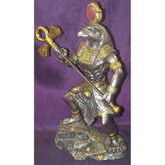 Ancienne Figurine égyptienne En Résine Représentant Le Dieu Amon – Superbe Objet De Collection Vintage