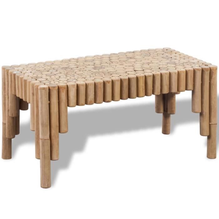 Table Basse Bambou Style Contemporain Table De Salon Achat